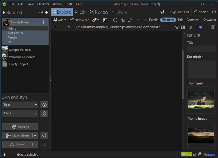 jAlbum desktop application