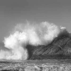 Southern Oregon Coast Waves in Black and White