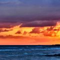 Sunset with dark clouds / Sweden